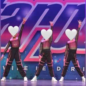 Black and Pink Dance Costume